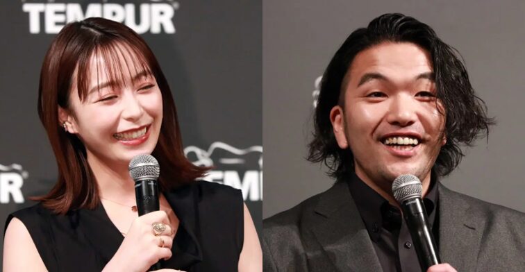 寝具ブランドのイベントの2人