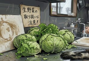 不衛生な野菜