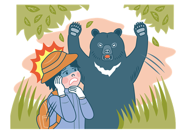 熊出現イラスト