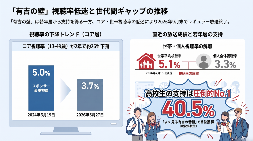 人気バラエティ番組の視聴率動向